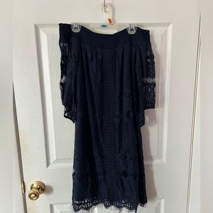 Off the shoulder navy dress